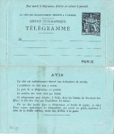 A27 - Télégramme - Service Télégraphique 50c - Pneumatic Post