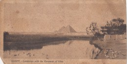 P3259 Egypt Landscape With The Pyramids Of Giza    Front/back Image - Guiza