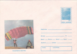 PARACHUTTING, KESTREL PARACHUTTE, 1994, COVER STATIONERY, ROMANIA - Fallschirmspringen