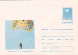 PARACHUTTING, PARACOMANDER PARACHUTTE, 1994, COVER STATIONERY, ROMANIA - Parachutespringen