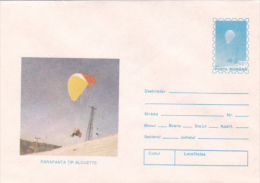 PARACHUTTING, PARACHUTTE ALOUETTE, 1994, COVER STATIONERY, ROMANIA - Paracaidismo