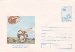 PARACHUTTING, PARACHUTTE "AUREL VLAICU" SOVERTH, 1994, COVER STATIONERY, ROMANIA - Fallschirmspringen