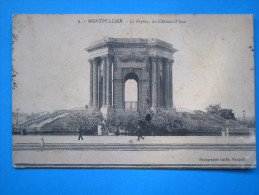 34 :  MONTPELLIER : Le PEYROU , Le CHATEAU D'EAU , Correspondance Militaire : C.P.A. Carte En Trés Bon état,  Animée - Invasi D'acqua & Impianti Eolici