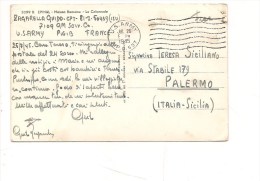 $3-3607 1945 Usa Army Apo 537 Card To Italy France. - Other & Unclassified