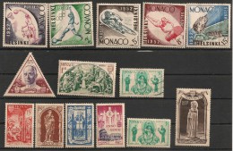 Monaco. 1951-1953. Entre 354 Et 391. Oblit. Et Neuf ** MNH. Petite Pliure Sur 387,364,391 - Otros & Sin Clasificación