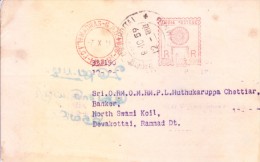 India Meter Franking  - 1959 - Madras - Life Insurance Corporation Of India - Cartas & Documentos