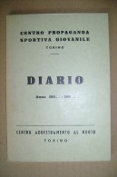 PCD/67 Centro Prop. Sportiva Giovanile - DIARIO 1961/62 - Centro Addestramento Al Nuoto - Natación