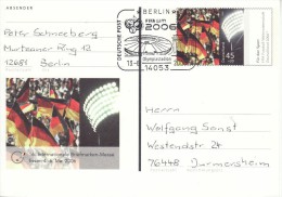 GERMANY 2006 FOOTBALL WORLD CUP GERMANY POSTCARD WITH POSTMARK  / A 19/ - 2006 – Alemania