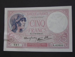 5 Francs - Cinq Francs Violet  5=10=1939  ** ETAT SPL - **  **** EN ACHAT IMMEDIAT **** - 5 F 1917-1940 ''Violet''