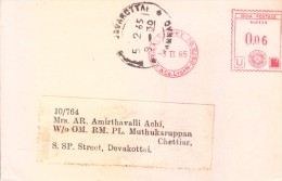 India Meter Franking-1965-0.06 Paide-alleppey-the Nelliampathy Tea & Produce Company Limited - Brieven En Documenten