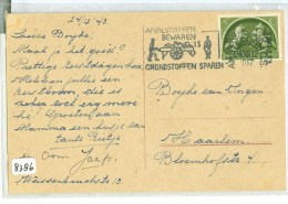 BRIEFKAART Van  AMSTERDAM Naar HAARLEM MET ZEGEL MET PERFORATIE NVPH 411 (8386) - Brieven En Documenten