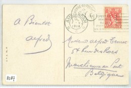 POSTKAART Van  AMSTERDAM Naar MARCHIENNE-AU-PONT BELGIE Uit 19191 MET ZEGEL MET PERFORATIE NVPH 60 (8387) - Brieven En Documenten