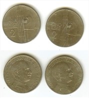 Vittorio Emanuele III, Coppia Buono 2 Lire 1923/1924 - 1900-1946 : Victor Emmanuel III & Umberto II