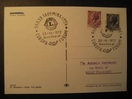 Taormina 1972 LIONS Europa Europe Italy Italia Italie Sardegna Costa Dorata Post Card - Rotary, Lions Club