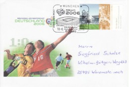 GERMANY 2006 FOOTBALL WORLD CUP GERMANY COVER WITH POSTMARK  / A 46/ - 2006 – Duitsland