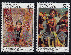 C0359 TONGA 1986, SG 960-1  Scout Jamboree Tongatapu  MNH - Tonga (1970-...)