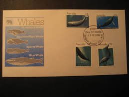 Canberra 1982 Sperm Blue Southern Right Humpback WHALE WHALES Australia Cover - Baleines