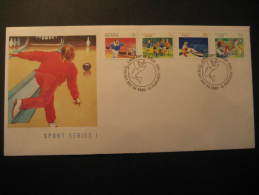 Streaky Bay 1989 Tenpin Bowls Bowling Petanque Football Fishing Cricket Australia Fdc Cover - Petanca