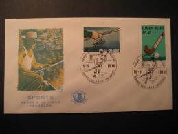 Bruxelles 1970 Hockey Field Europa Europe Championsip Cup Fish Fishing Peche Belgium Belgie Belgique Cover - Hockey (Veld)