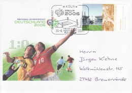 GERMANY 2006 FOOTBALL WORLD CUP GERMANY COVER WITH POSTMARK  / A 55/ - 2006 – Duitsland