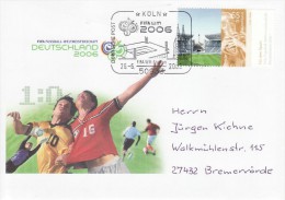 GERMANY 2006 FOOTBALL WORLD CUP GERMANY COVER WITH POSTMARK  / A 56/ - 2006 – Alemania