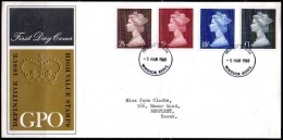 GREAT BRITAIN 1969 - FIRST DAY COVER With Four High Definitive Values - Cartas & Documentos