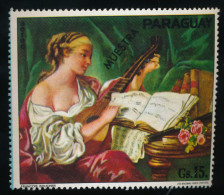 RARE MNH Stamp  With Overprint MUESTRA MUSIC FRANCOIS BOUCHER   PAINTING   NOT MANY EXISTS  ROSE - Music
