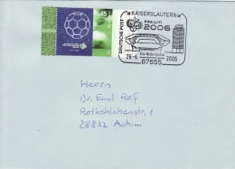 GERMANY 2006 FOOTBALL WORLD CUP GERMANY COVER WITH POSTMARK  / A 102 / - 2006 – Deutschland