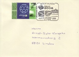 GERMANY 2006 FOOTBALL WORLD CUP GERMANY COVER WITH POSTMARK  / A 105 / - 2006 – Germany