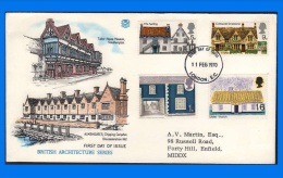 GB 1970-0013, British Rural Architecture FDC, London E.C. HS - 1952-71 Ediciones Pre-Decimales