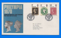 GB 1970-0015, "Philympia 70" International Stamp Exhibition FDC, PB Edinburgh SHS - 1952-1971 Em. Prédécimales