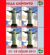 VATICANO - 2013 - Nuovo - XXVIII Giornata Mondiale Della Gioventù A Rio De Janeiro - 1.90 - Quartina - Unused Stamps