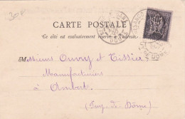 1900 - TYPE SAGE PERFORE "FC" RARE Sur CARTE COMMERCIALE Des FORGES De FRANCHE COMTE à BESANCON (DOUBS) - Lettres & Documents
