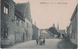 AK Elbe Mühlberg Kirche Kloster ? Klosterstrasse Kinder Laden ? Bei Belgern Strehla Riesa Neuburxdorf Stempel Feldpost - Muehlberg