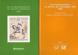 Einheit 1990 Jahrbuch BRD+DDR Mit Schwarzdruck 3299 SD Plus SD 13 ** 390€ Deutschland # 1444-87 Year-set Book Of Germany - Collections