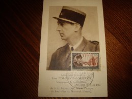 Algerie 1951 Lieutenant Colonel  Jean Colonna D Ornano - Cartes-maximum