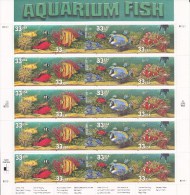 USA - 1999 - FEUILLE MiNr. 3140/3 ** - ANIMAUX - POISSONS D'AQUARIUM - Unused Stamps