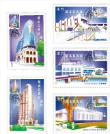 MACAO - 10 SPECIAL CARDS - 1999 Modern Buildings - SPECIAL CANCELLATION - Usati