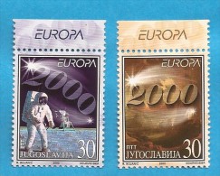 2000  2975-76 EUROPA  JUGOSLAVIJA COSMOS ASTRONAUT BETHLEHEM EUROPA CEPT MNH - 2000