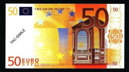 "POLYMER-Note ", 50 Euro, Testnote? From Italy, Beids. Druck, RRRR, UNC, 140 X 78 Mm, FACSIMILE, Factice - Other & Unclassified