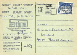 Grossisten Karte  "Schmid, Tapezierer, Davos"          1972 - Covers & Documents