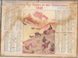 CALENDRIER - ALMANACH DES POSTES ET DES TELEGRAPHES - ANNEE 1942 - Grand Format : 1941-60