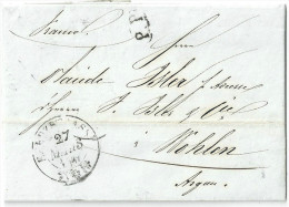 Faltbrief  Kreuzstrasse - Wohlen            1847 - ...-1845 Prephilately