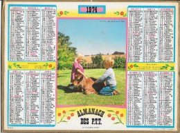 CALENDRIER - ALMANACH DES POSTES ET DES TELEGRAPHES - ANNEE 1974 - Département De SEINE ET MARNE - Grand Format : 1971-80