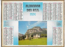 CALENDRIER - ALMANACH DES POSTES ET DES TELEGRAPHES - ANNEE 1974 - Département De SEINE ET MARNE - Formato Grande : 1971-80