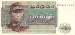 BURMA   1 Kyat  Emission De 1972    Pick 56             ***** BILLET  NEUF  ***** - Myanmar