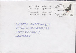 Norway Deluxe NARVIK 1981 Cover Brief To ODENSE Denmark Bird Vogel Oiseau Stamp - Covers & Documents