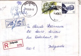 A27 - Enveloppe Recommandé N° 379 - 5001 Belgrade - COB - Other & Unclassified