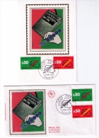2 Documents Philatéliques Premier Jour, Code Postal, 1972 - Code Postal