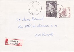 A27 - Enveloppe Recommandé N° 651 - 2 Liège 2 - 1e Section - COB - Autres & Non Classés